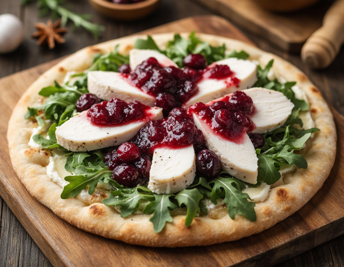 Turkey Cranberry Flatbread